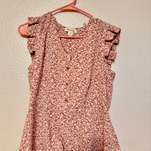 Monteau Blush Floral Patterned Top